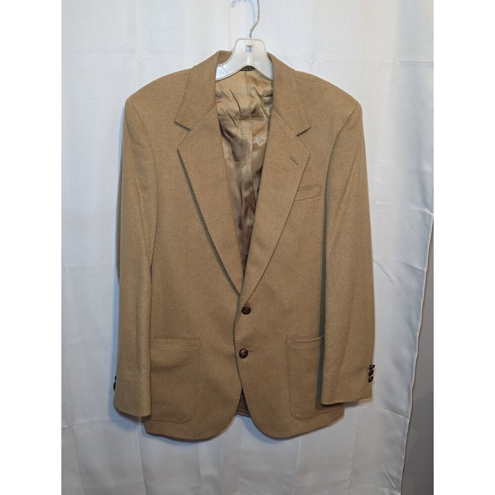 Vtg. Fitzgerald By John McCoy Expressly For Dillard's 100% Cashmere Beige Blazer